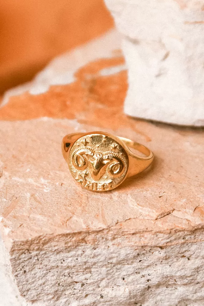 Gold Jewellery*Aries Stargazer Zodiac Ring