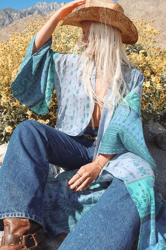 Turquoise Dawn Robes*Desert Wanderer Maxi Robe