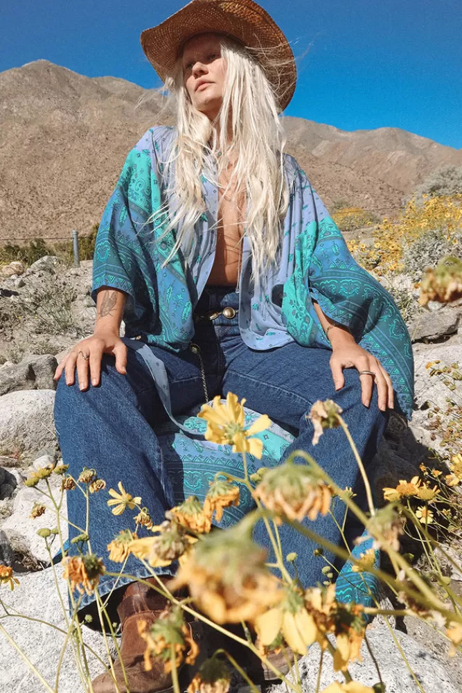 Turquoise Dawn Robes*Desert Wanderer Maxi Robe