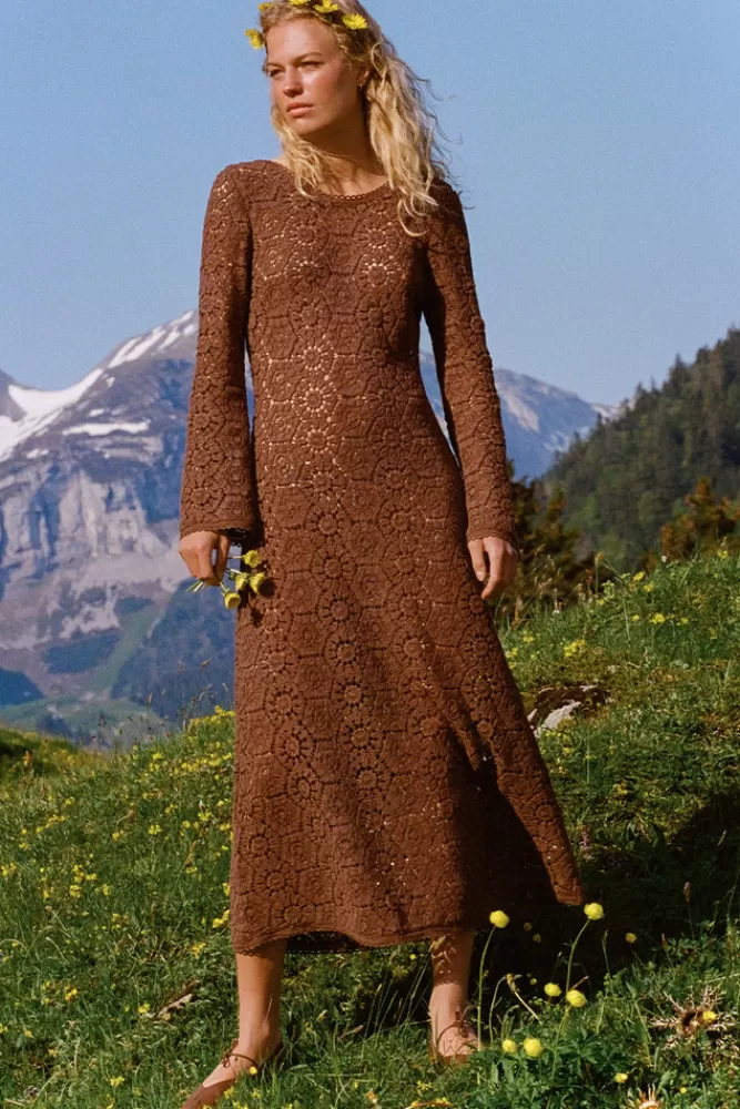 Chocolate Dresses*Helena Crochet Lace Gown