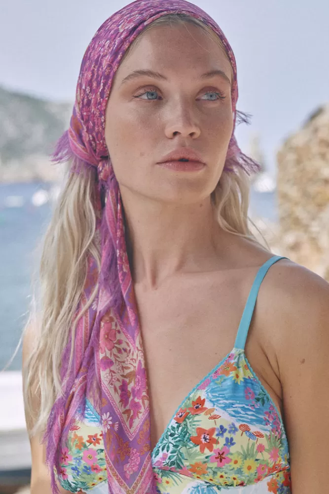 Fuchsia Swim*Sienna Scarf