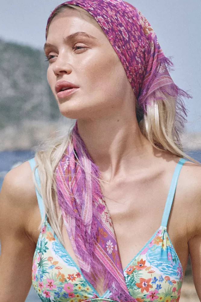 Fuchsia Swim*Sienna Scarf