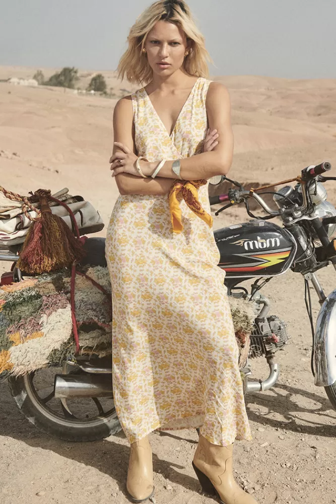 Honeysuckle Dresses*Yellow Rose Bias Maxi Dress